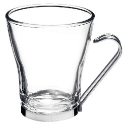 BORMIOLI 442100BAC121990 OSLO TAZA CAPUCCINO C/ ASA INOX 22 CL - 12 unidades