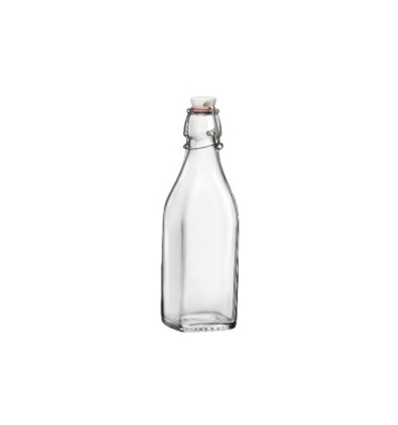 Twelve units of BORMIOLI 314730MCD121990 Bottle with hermetic cap 25 cl swing