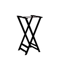 PIAZZA 506900 BLACK SCISSOR-SHAPED WOODEN SUPPORT FOR TRAYS