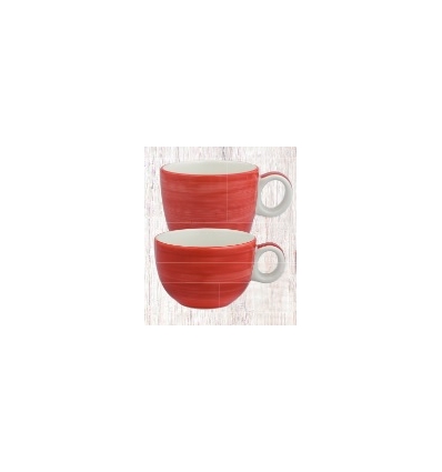 Seis unidades de B'GHEST 01170293 taza mug roja 30 cl city