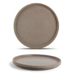 Plato postre porcelana de la colección Structo. Dimensiones: Ø 21 cm. AE 604870  ARTE DE LA MESA (4 unidades)