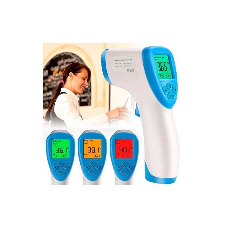 Térmometro digital con infrarrojos mide la temperatura a distancia en 1 segundo  130/0022  100% CHEF  1 unidad