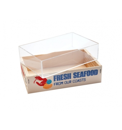 Caja metacrilato para la caja marisco 1 kg 100/2002 100% CHEF 1 unidad