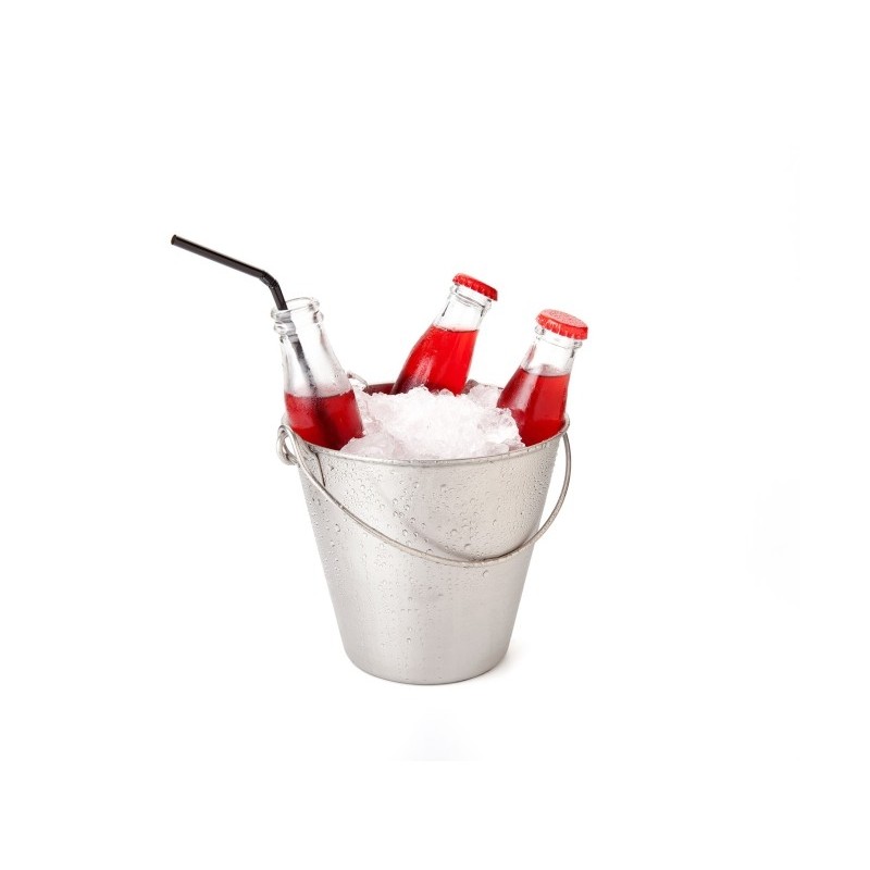 Mini cubo de acero inoxidable "Miniature Collection XS". Dimensiones: ø 8.5 x 7.5 cm,capacidad 23,5 cl. 100% CHEF P/6493 (1 unid