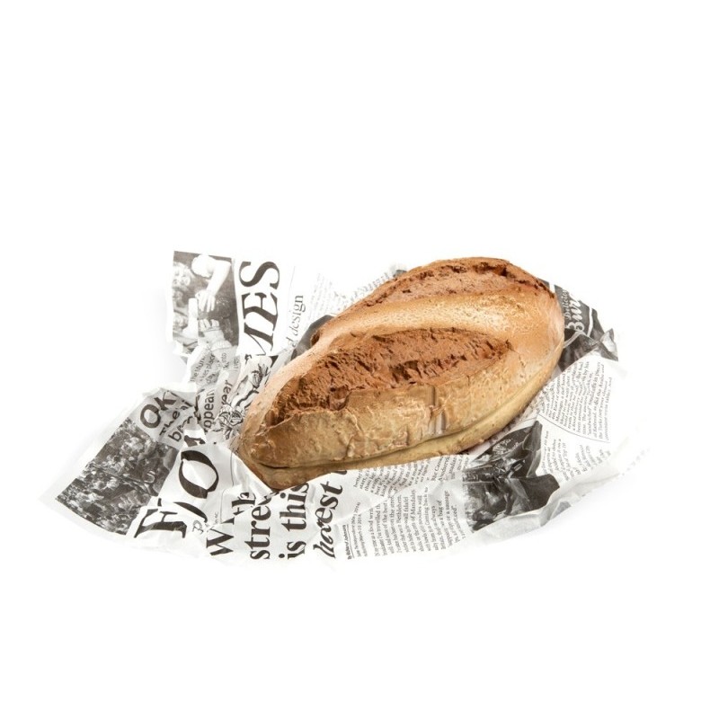 Bandeja aspecto bocadillo fabricada en cerámica ideal para presentaciónes. Dimensiones: 20x9x5 cm. 100% CHEF 220/3011 (1 unidad)