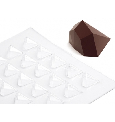 Moldes reutilizables para bombones de chocolate en forma de diamante 1 unidad 60/1201 100% CHEF 1 unidad