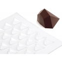 Moldes reutilizables para bombones de chocolate en forma de diamante 1 unidad 60/1201 100% CHEF 1 unidad