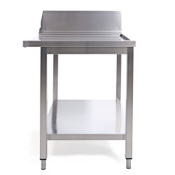 Mesa lateral con peto Sammic MP-700D hecha en acero inoxidable