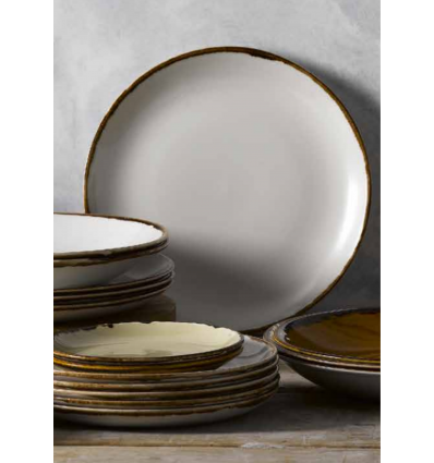 Plato postre rendondo vitroporcelana Harvest Natural 21 cm. Dudson HVNAEVP81 (12 unidades)