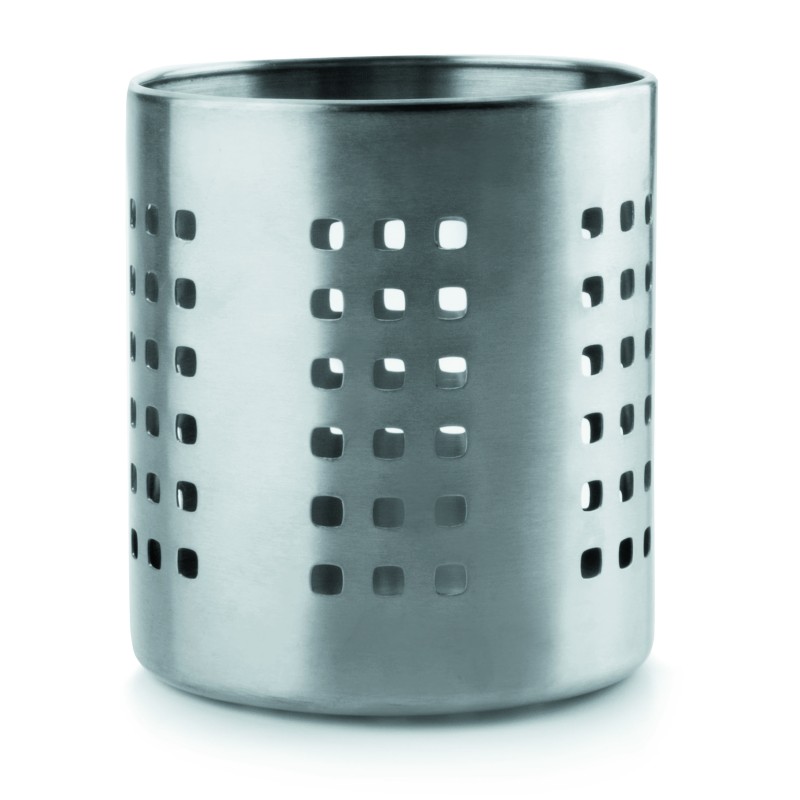 Contenedor de cubiertos de acero inoxidable con orificios escurridores 1.4 L
