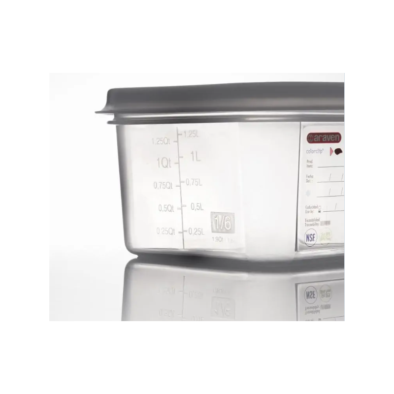 ARAVEN 03032 HERMETICO GN 1/2 PROFUNDIDAD 6.5 CM 4 L.