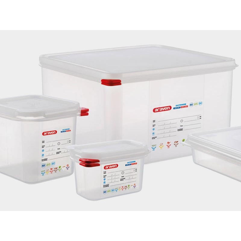 ARAVEN 03032 HERMETICO GN 1/2 PROFUNDIDAD 6.5 CM 4 L.