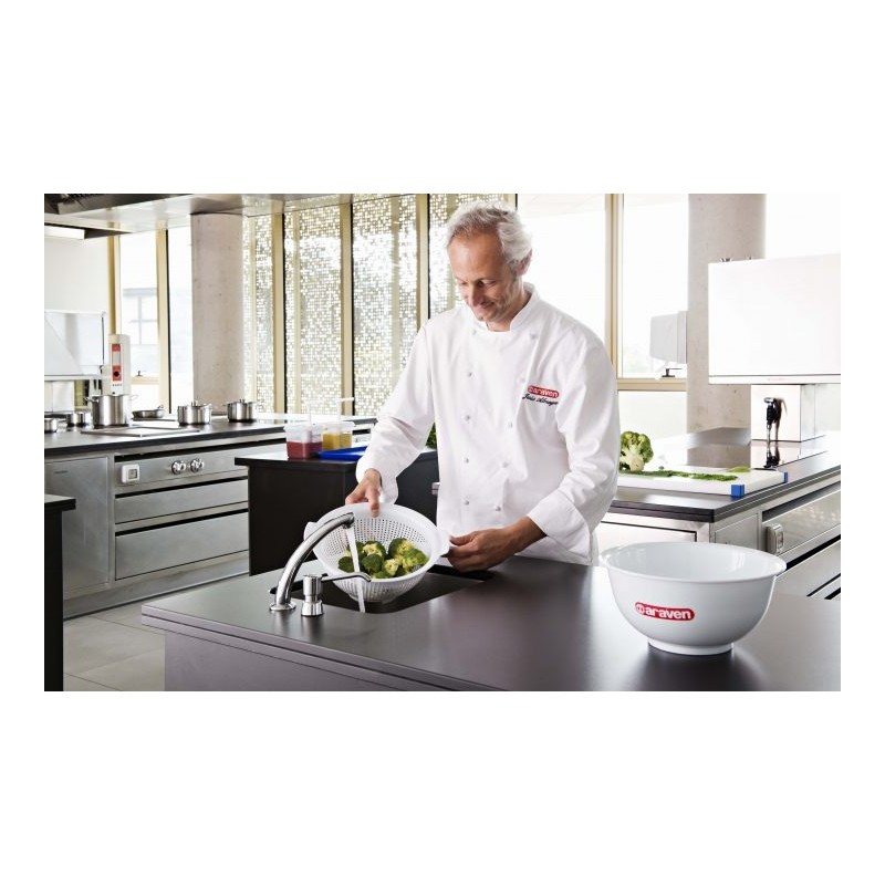 ARAVEN 00483 BOL ESCURRIDOR REDONDO POLIPROPILENO BLANCO Ø38X17.2 CM