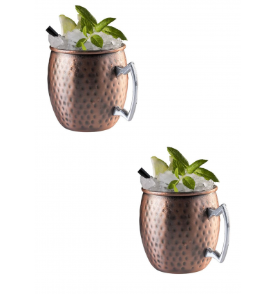 Taza "MOSCOW MULE", set de 2 Ø 9 cm 0.5L APS 93367