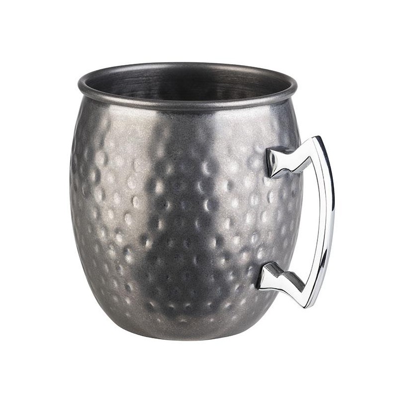 Jarra Coctelera de Acero Inoxidable. Estilo antiguo martillado