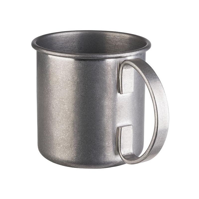 Taza Moscow Mule de Acero Inoxidable Antiguo. Ideal para Mojitos. 