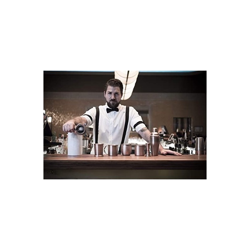 Taza Moscow Mule de Acero Inoxidable Antiguo. Ideal para Mojitos. 