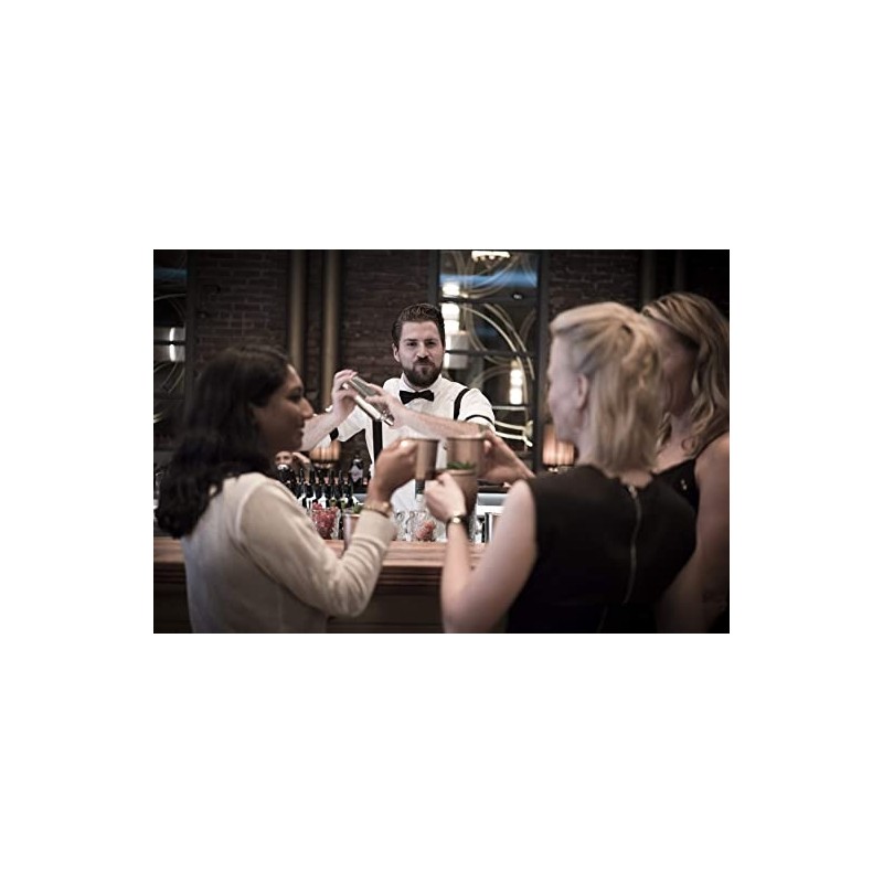 Taza Mate de Acero Inoxidable Vintage para Coctelería. Cobre antiguo.