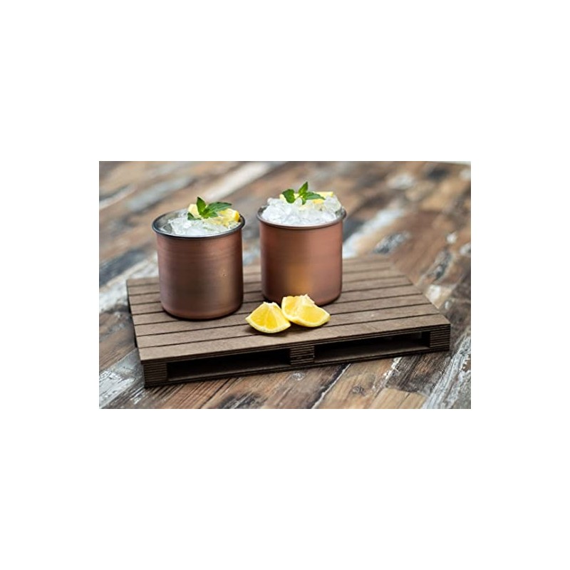 Taza Mate de Acero Inoxidable Vintage para Coctelería. Cobre antiguo.