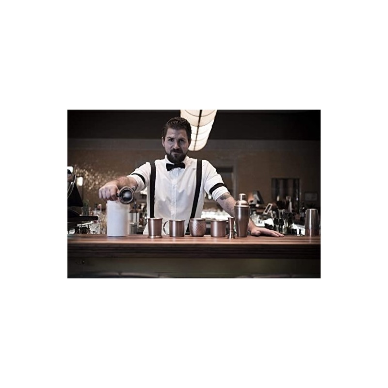 Taza Mate de Acero Inoxidable Vintage para Coctelería. Cobre antiguo.