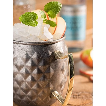 Jarra Coctelera de Acero Inoxidable para hacer cócteles.Estilo antiguo