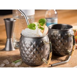 Jarra Coctelera de Acero Inoxidable para hacer cócteles.Estilo antiguo