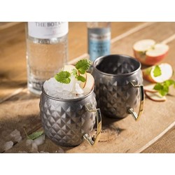 Jarra Coctelera de Acero Inoxidable para hacer cócteles.Estilo antiguo