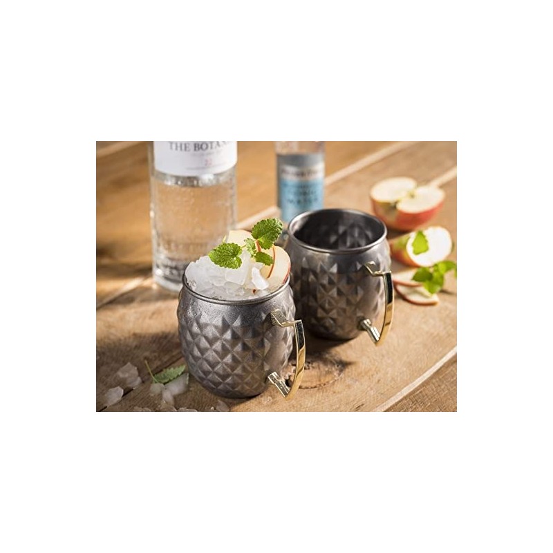 Jarra Coctelera de Acero Inoxidable para hacer cócteles.Estilo antiguo