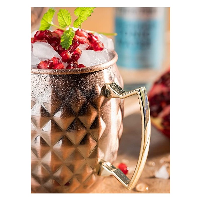 Jarra Coctelera de Acero Inoxidable cobre antiguo