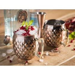 Jarra Coctelera de Acero Inoxidable cobre antiguo