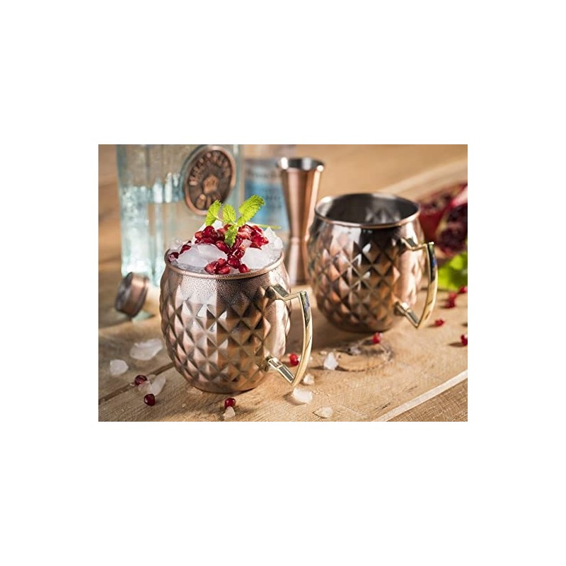 Jarra Coctelera de Acero Inoxidable cobre antiguo