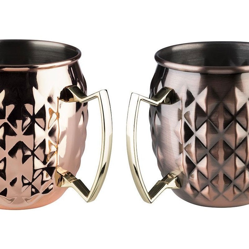 Jarra Coctelera de Acero Inoxidable cobre antiguo