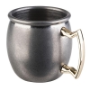 Tazas de cóctel pequeñas Moscow Mule "MINI SHOT" 4 unidades Inox. antiguo Ø4,5 cm 0,05L APS 93344