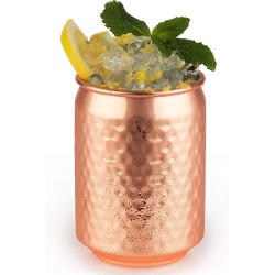 Vaso de metal aspecto lata elaborado en Inox 18/8 de alta calidad.