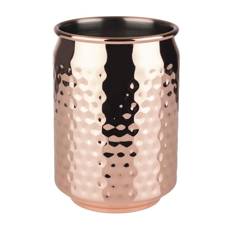 Vaso de metal aspecto lata elaborado en Inox 18/8 de alta calidad.