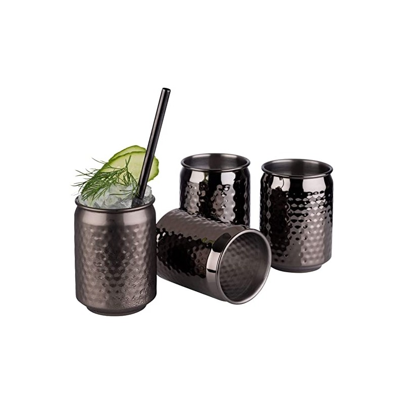 Vaso de metal gunmetal lata elaborado en Inox 18/8 de alta calidad.