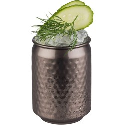 Vaso de metal gunmetal lata elaborado en Inox 18/8 de alta calidad.