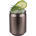 Vaso metal aspecto lata "COOL" Estilo gunmetal Ø7.5 cm 0.35L APS 93372