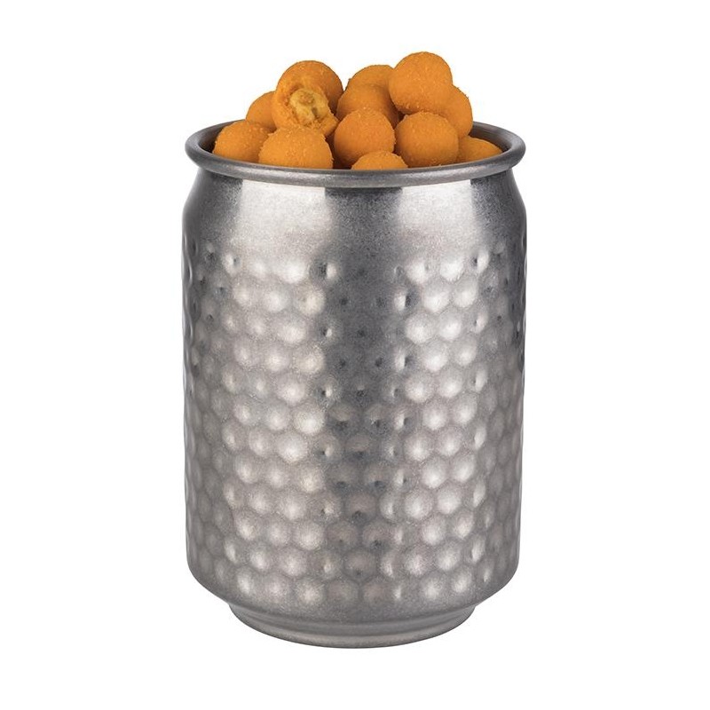 Vaso de metal antiguo lata elaborado en Inox 18/8 de alta calidad.