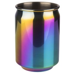 Vaso de metal arcoiris lata elaborado en Inox 18/8 de alta calidad.