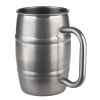 Jarra con forma de barril "BEER MUG" Inox. antiguo Ø8,5 cm 0.5L APS 93365