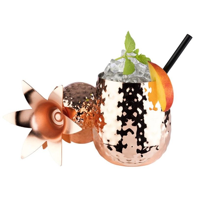  Copa de piña cobre: para amantes de cócteles.