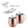 TAZAS "MOSCOW MULE" COBRE MARTILLADO Y SET PARA PONCHE APS 65072