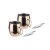TAZAS "MOSCOW MULE" COBRE MARTILLADO Y SET PARA PONCHE APS 65072