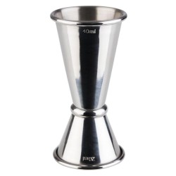 MEDIDOR JIGGER (20/40 ml) ACERO INOXIDABLE  PULIDO APS 93351