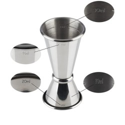 MEDIDOR JIGGER (20/40 ml) ACERO INOXIDABLE  PULIDO APS 93351