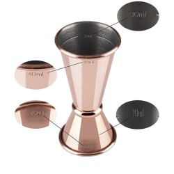 MEDIDOR JIGGER (20/40 ml) ASPECTO COBRE APS 93353