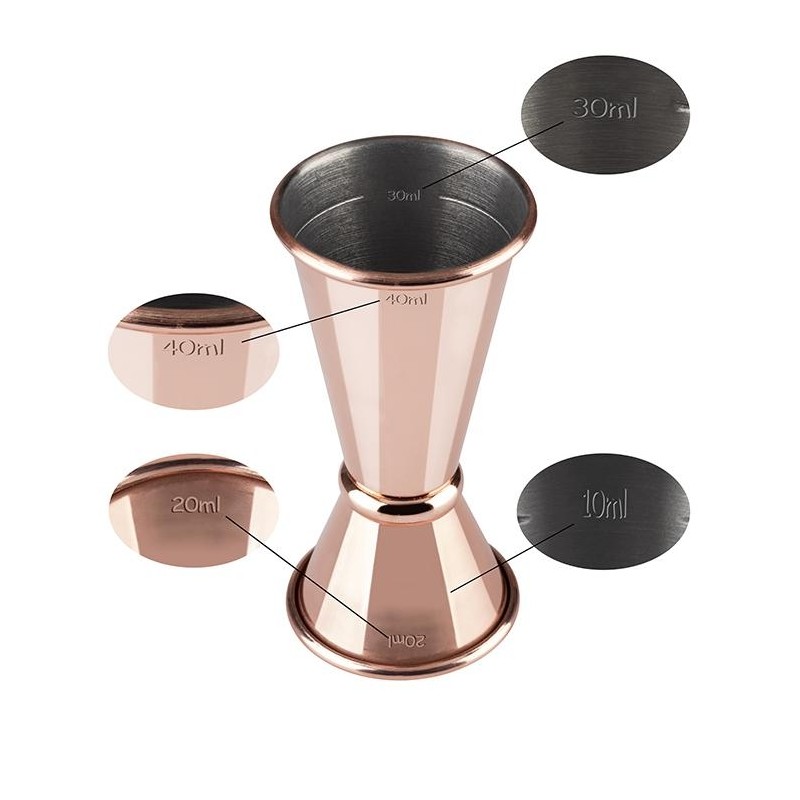 MEDIDOR JIGGER (20/40 ml) ASPECTO COBRE APS 93353