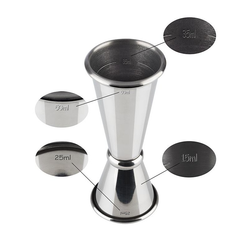MEDIDOR ACERO INOXIDABLE (25 / 50 ml) APS 93164