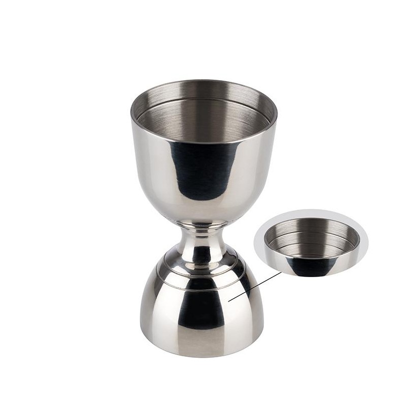 MEDIDOR JIGGER (30 / 60 ml) ACERO INOXIDABLE  APS 93356